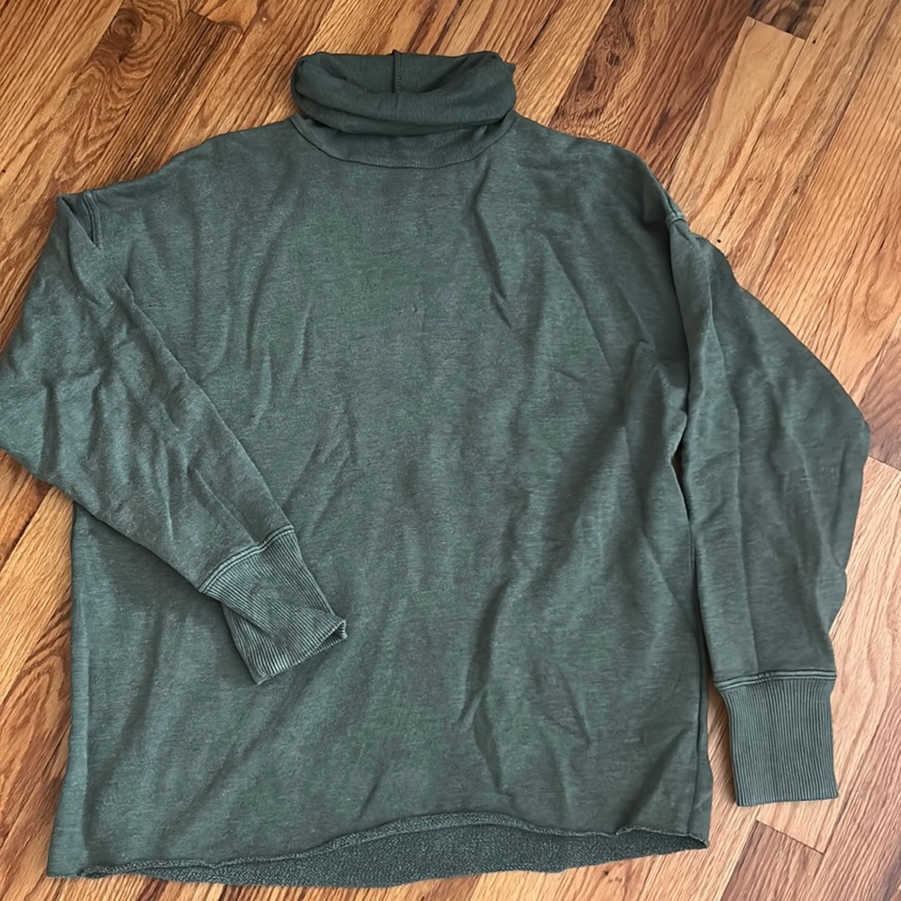 Aerie Turtleneck Jersey Pullover sweatshirt
